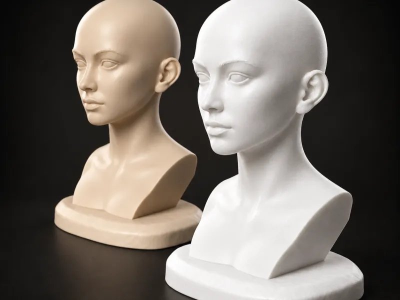 Female Head Bust with Base