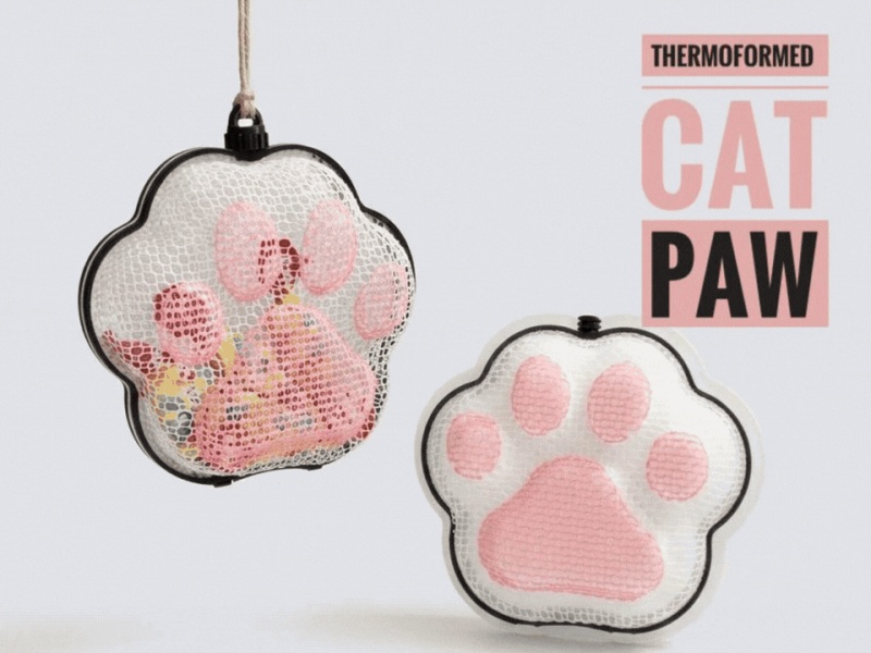 Patte de chat thermoformée