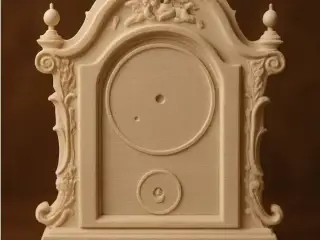An elaborate mantlepiece clock