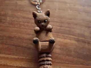 Liggende kat sleutelhanger /