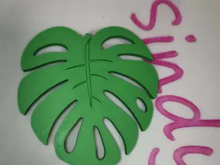 Monstera Leaf Coaster Set, 3D Tropical Printable STL File,