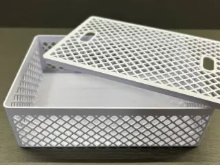 Openwork storage basket