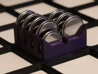 CR2025 Double-Stack Gridfinity Battery Module (16 Slots)
