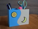Modular Sun Moon Pen Holder-0