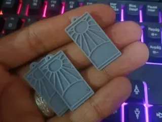Hanafuda_Earrings_smooth, pendientes tanjiro
