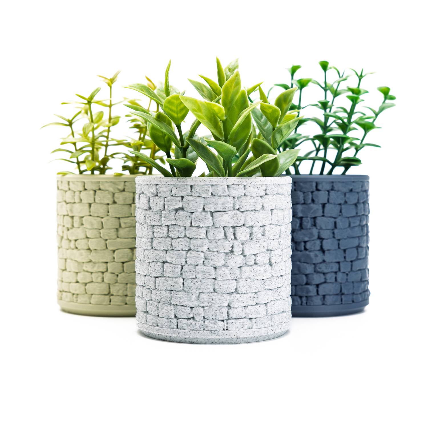Stone Wall Planter Round