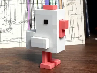 Children's assembl Pixel-Style Figurine– Crossy Road Chicken