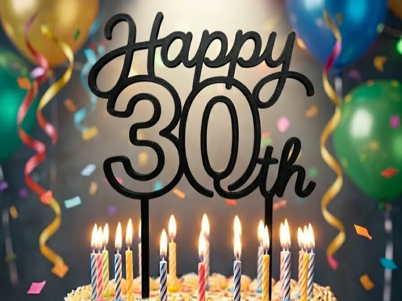 Topper Happy 30 Birthday