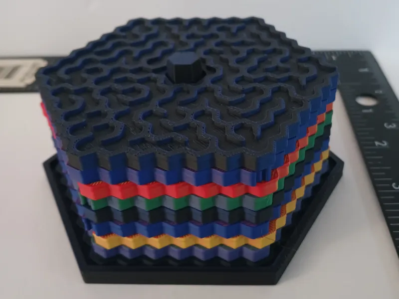 Posavasos Hexagonales de Laberinto y Soporte