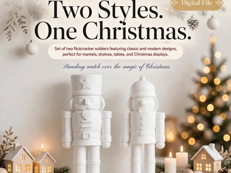Nutcracker Soldier set, Christmas Decor, Tabletop Decor