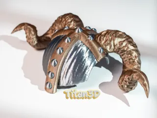 Cat Viking Helmet