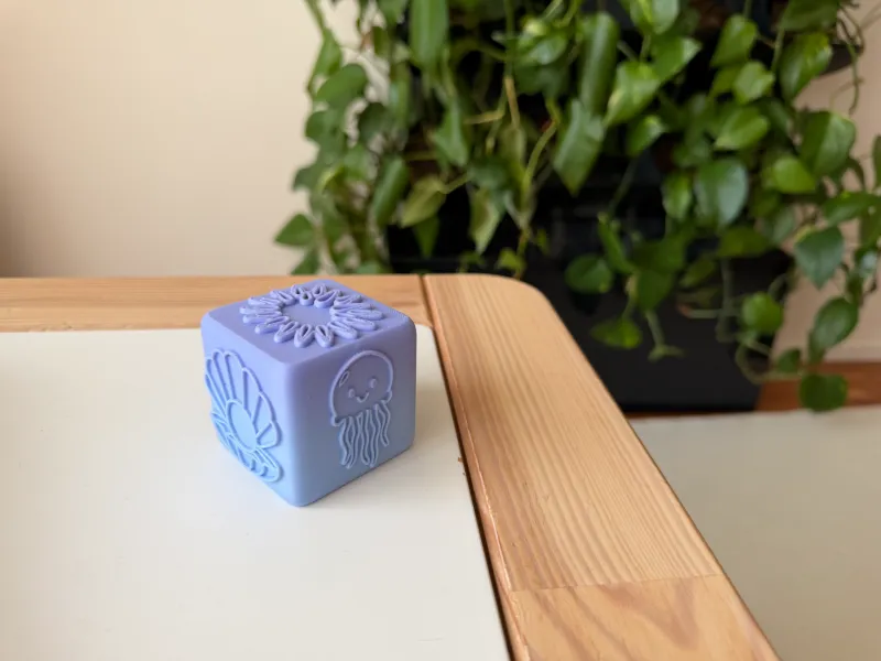 Montessori Stamping Cube – Sea Animals 2