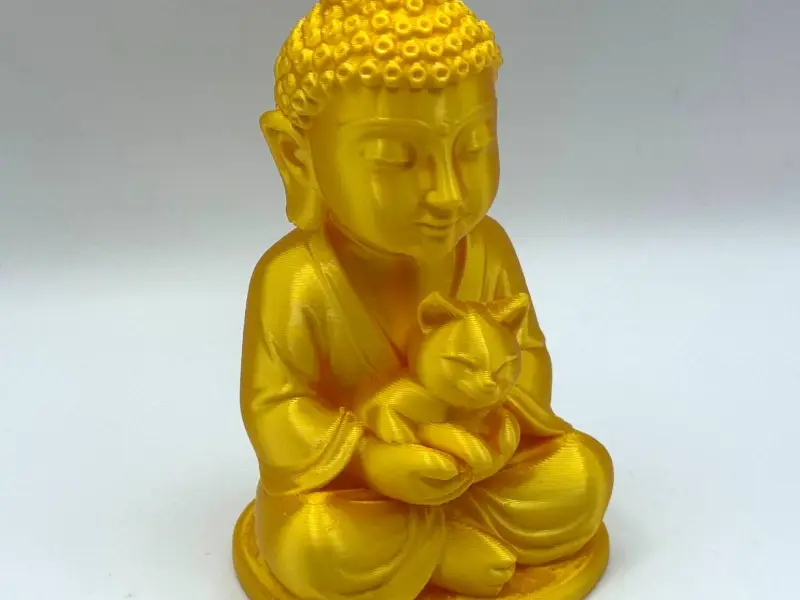 Buda con gato