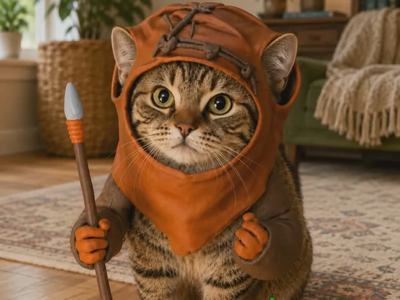 Star Wars - Ewok - Capacete para gatos ou cosplay de animal de pelúcia
