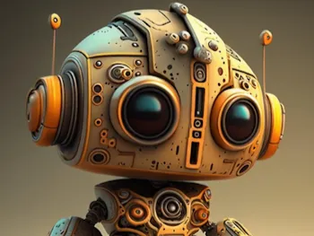 Stylized Chibi Companion Robot