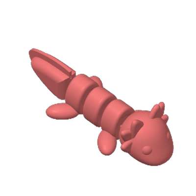 Шарнирный аксолотль - Игрушки и игры - PLA - изделие 3D-печати - фото 4