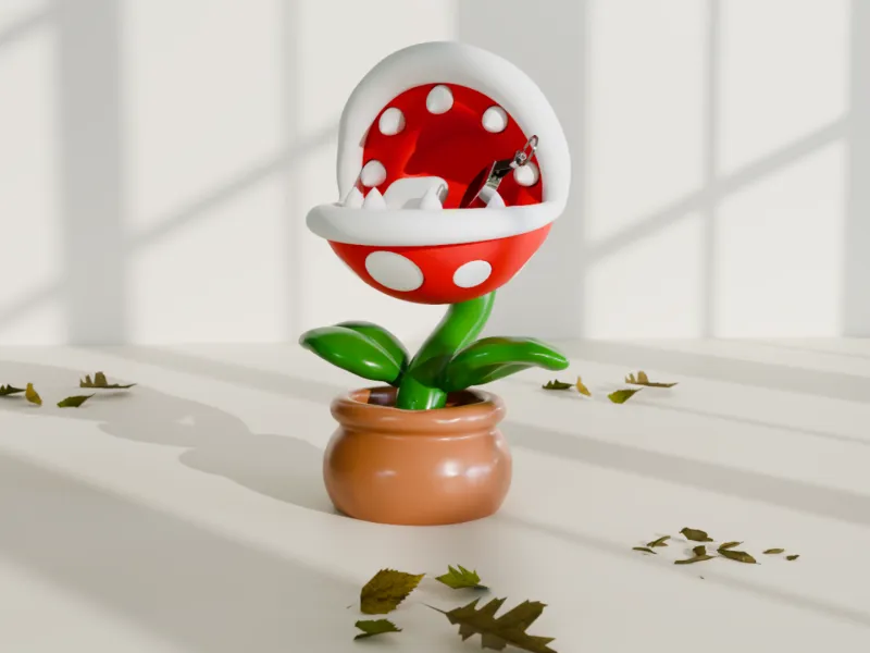mario plant key tray