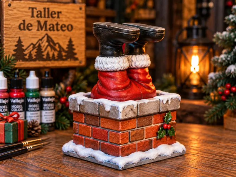 Babbo Natale nel camino