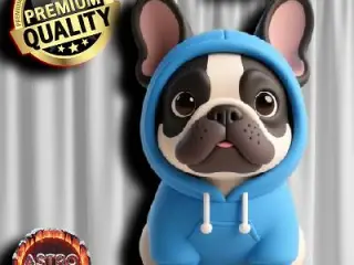 French Bulldog with Hoodie