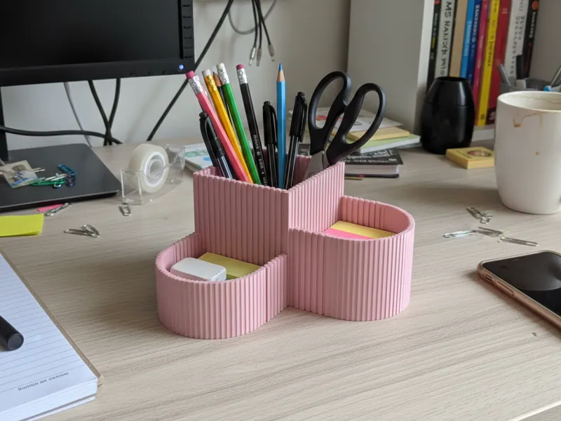 Heart shaped desk organizer (Multi-Level Design)