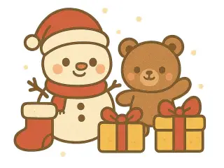 Navidad Kawaii – Ilustraciones Festivas Adorables