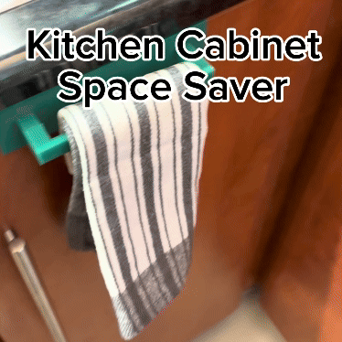 Kitchen Cabinet Space Saver – 3-in-1 Towel Rack, Bag Dispens