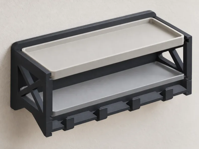 EDIXON EntryDock | Organizer da parete a due livelli e portachiavi