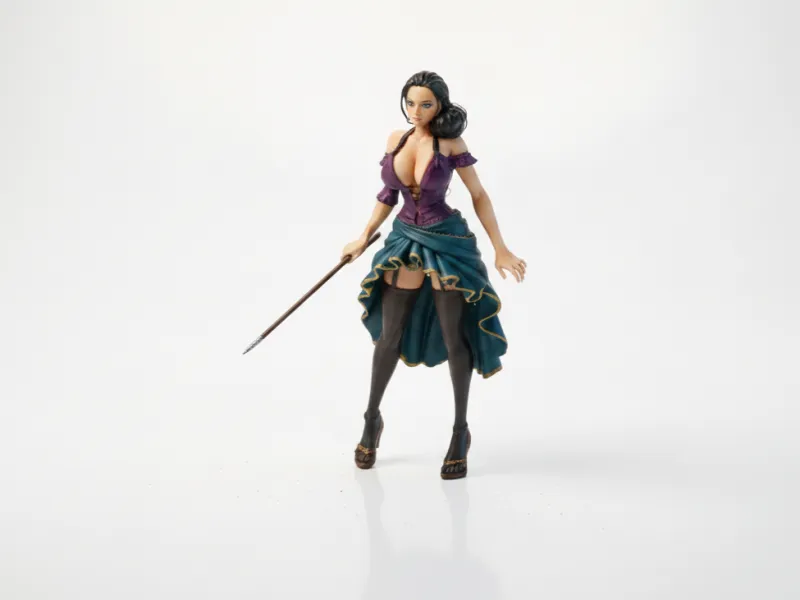 Figurine 3D imprimable de guerrière élégante