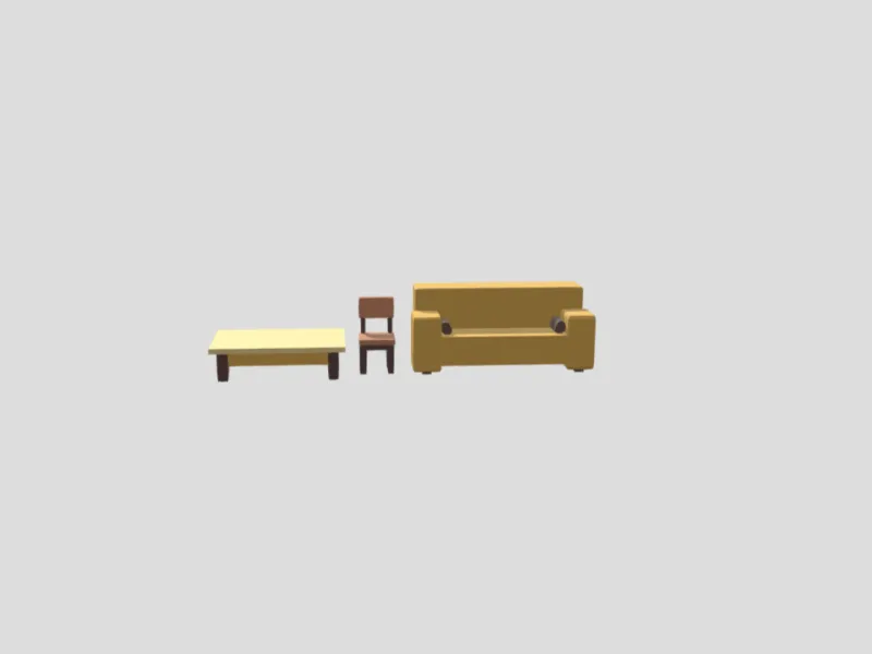 Low Poly Furniture Set