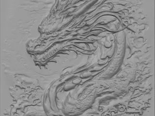 Dragon - relief sculpture