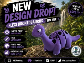 Layer Llama - Flexi Brontosaurus