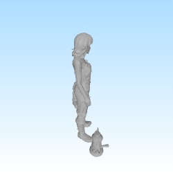 a civilian lady standing with a little girl