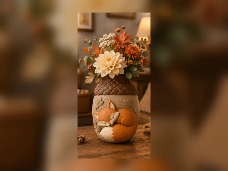 Wazon Ceramic Lotus Art Vase