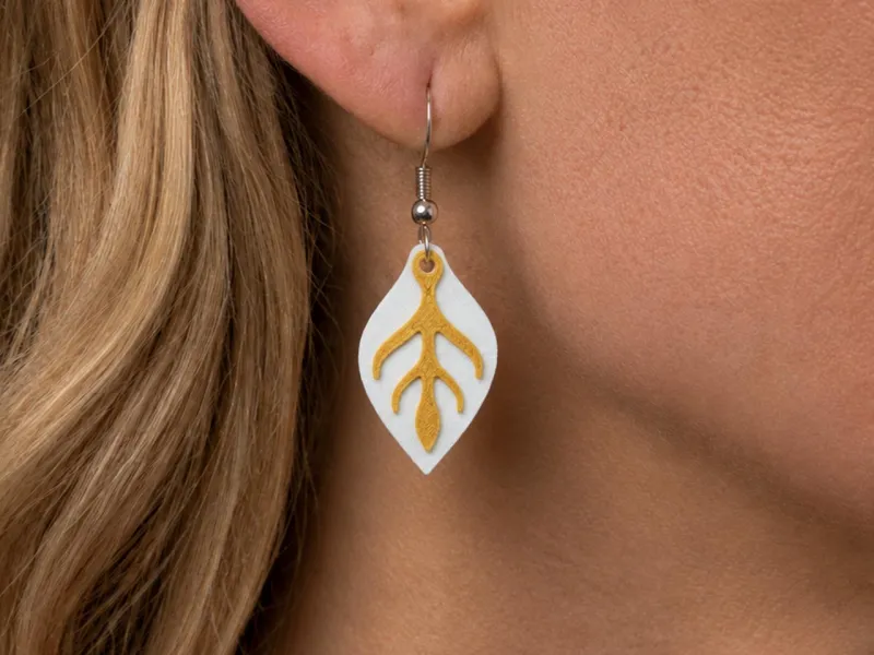 Pendiente 3D Simple A08 - Diseño de Joyería - Moda de Joyería