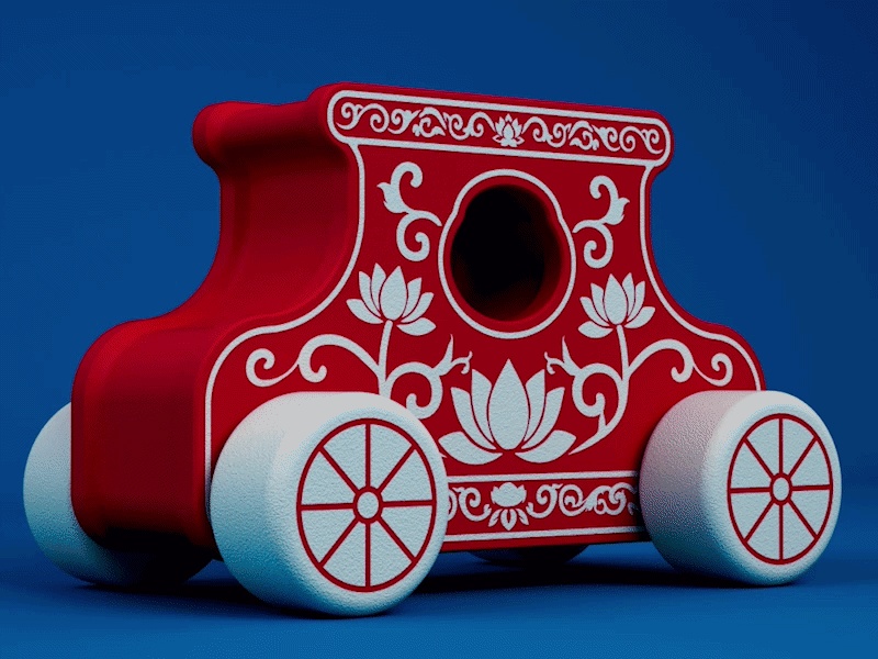 Traditional Chinese Style Toy Car | Modular Ornate Design