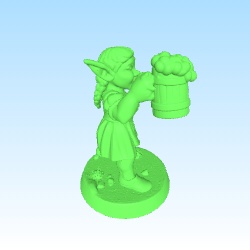 goblin girl serving beer