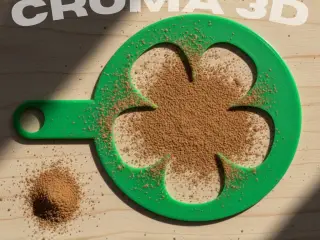 Flower stencil - Coffee