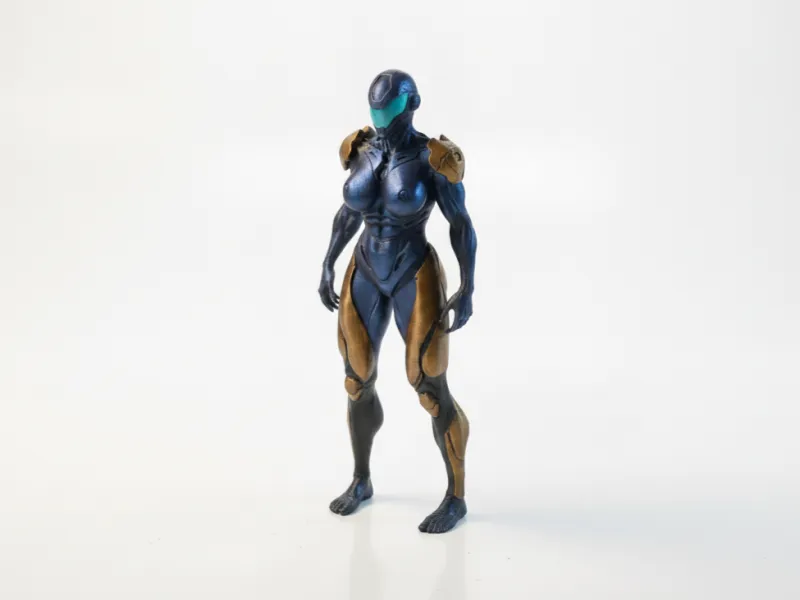Figurine Dame Cyborg Sci-Fi Femme Imprimable en 3D