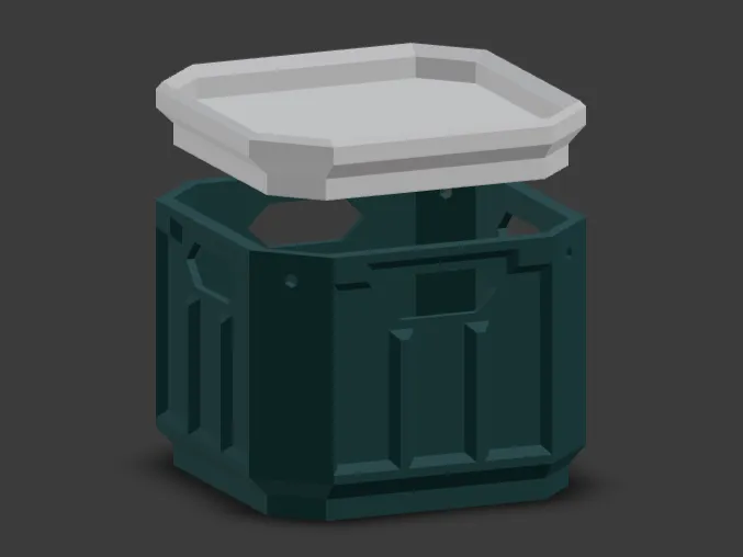 Stackable Rugged Look Tech Crate with Lid