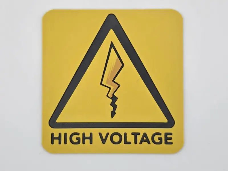 Sign Pikachu High Voltage