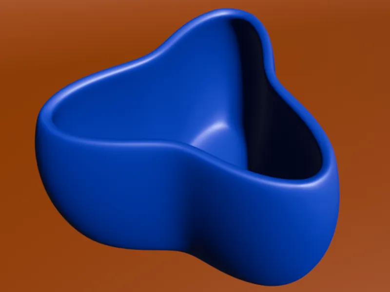 Trilobed Organic Bowl / 3-Point Organic Vase V3D ID-145
