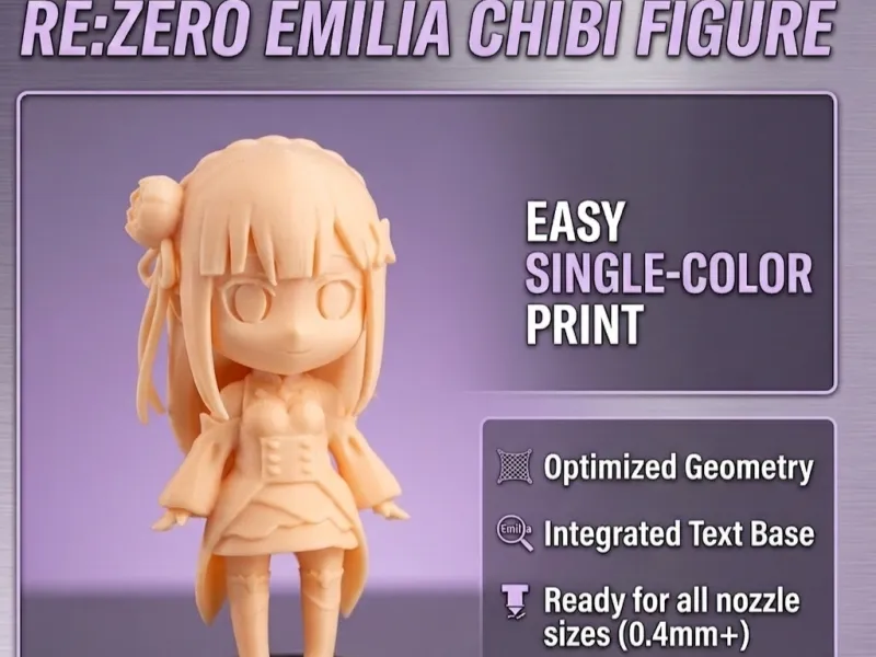 Re:Zero Emilia Chibi Style