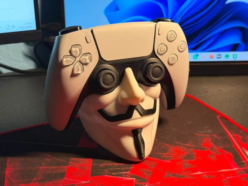 O Anônimo | Suporte para Controle PS5 Guy Fawkes
