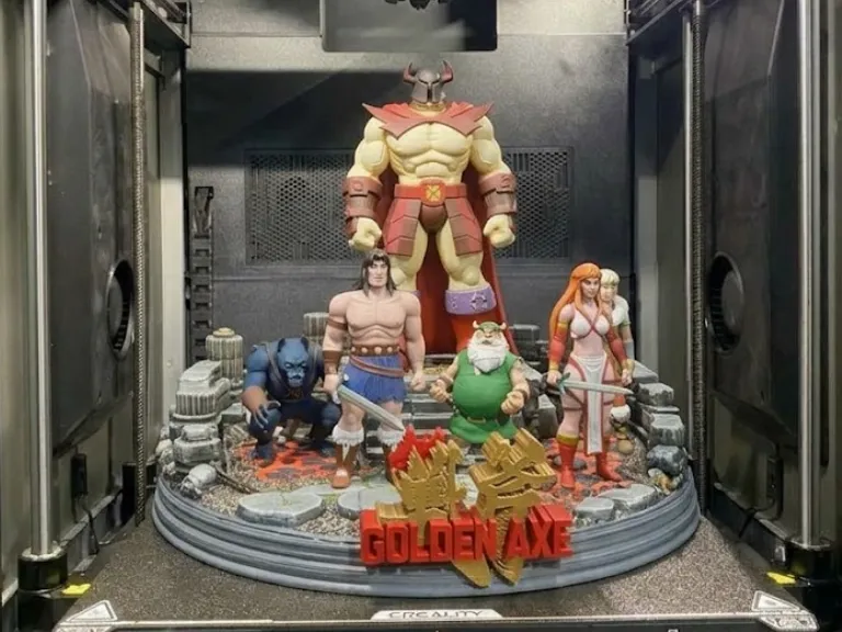 Diorama de la serie animada y arcade de Golden Axe