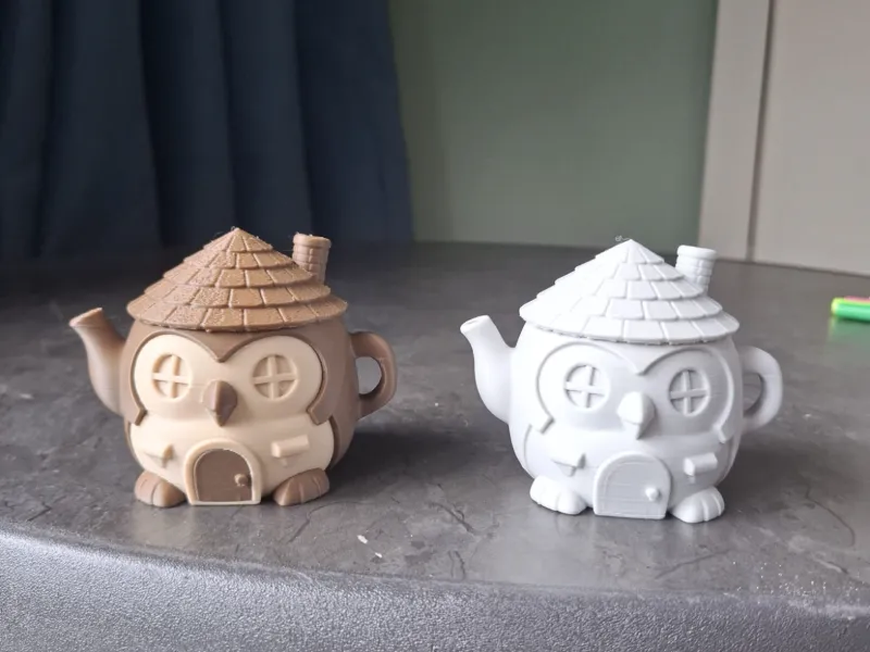 フクロウティーポットフェアリーハウス
