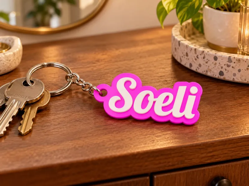 Porta-Chaves Personalizado Nome Soeli Chaveiro 3D