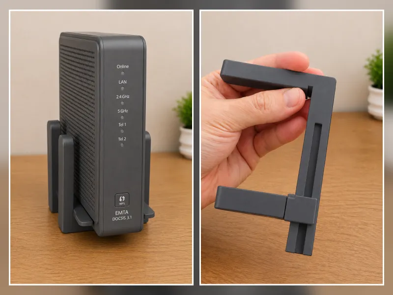 Universal 4-Piece Wall Mount for Modem & Router