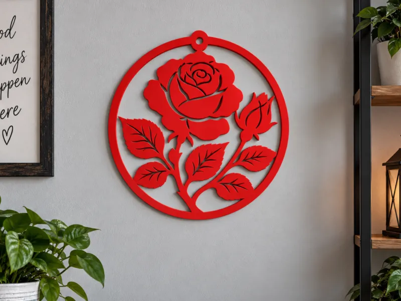 Rose wall art