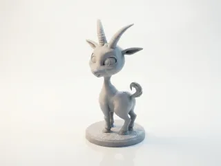 Chibi Goat Figurine Cute Animal 3D Printable