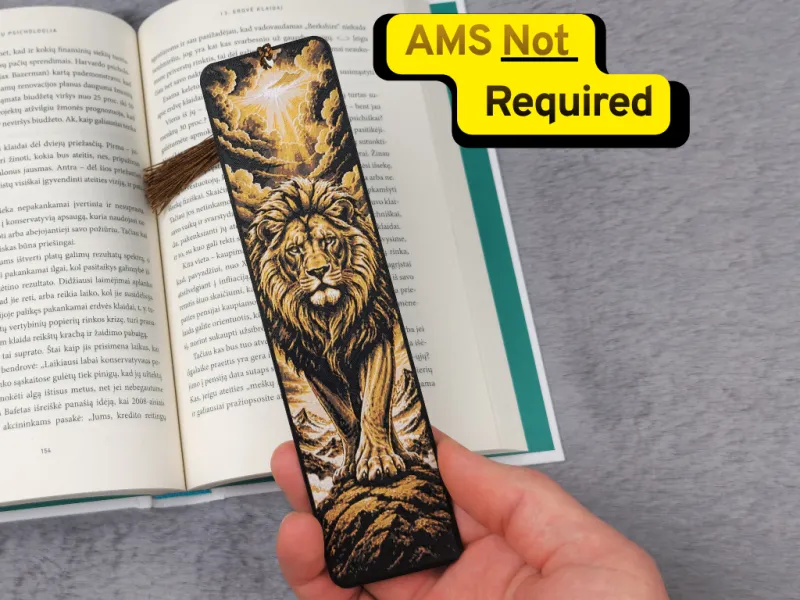 Majestic Lion Sunset HueForge Bookmark